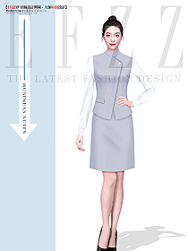 辦公寫字樓工作服收銀員服務員馬甲定制印logo工裝定做設計