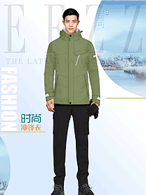 防水金點熱能可拆卸700蓬羽絨內膽三合一沖鋒衣工程服裝