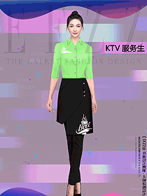 酒店KTV服務員夜總會發(fā)型師七分工作制服