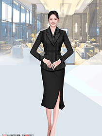 酒店女經理西服套裝行政人員職業裝制服設計