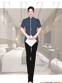 酒店物業(yè)保潔員工作服短袖女賓館客房清潔阿姨保潔制服