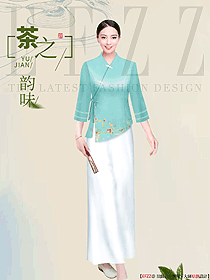 會所美女茶藝師制服設計訂做方案