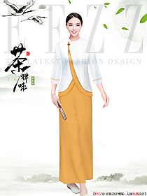 西安休閑度假酒店水療區迎賓咨客制服設計案例