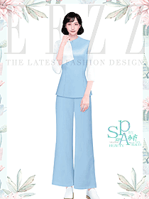 spa養(yǎng)生水療服務(wù)生工作服訂做設(shè)計(jì)圖