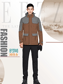 國產原創設計冬季戶外沖鋒衣男女士保暖防寒登山服外套潮裝