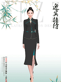廣州五星級(jí)酒店新款換裝咨客女迎賓員工制服設(shè)計(jì)圖