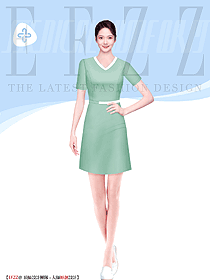 分體套裝口腔牙科醫美容院月子中心醫護工作服設計圖