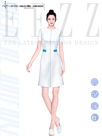 美容師美容院工作服女白大褂短袖護(hù)士服