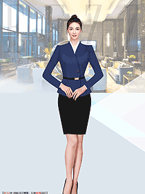 星級酒店總臺大堂客服定制服裝設計效果圖