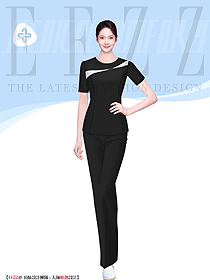 純色圓領(lǐng)短袖口袋護(hù)士服套裝醫(yī)院手術(shù)室護(hù)士工作服制服