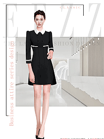 國風(fēng)新中式連衣裙秋季新款黑色復(fù)古旗袍裙子設(shè)計