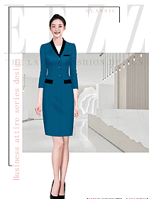 高級感春秋新款高腰法式連衣裙女裝設計圖