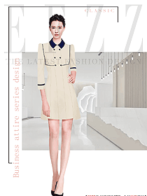 高端正式場合連衣裙套裝氣質職業裝工作服裙子設計