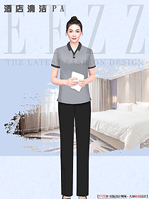 短袖醫(yī)院網(wǎng)咖清潔工阿姨工裝定制圖