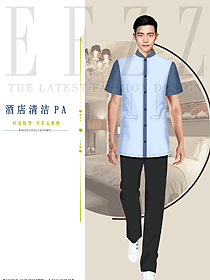 酒店客房清潔工裝醫(yī)院保潔工作服可印logo