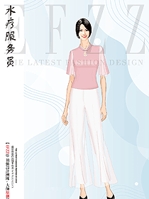 spa美容院按摩會所員工服務生套裝制服設計圖