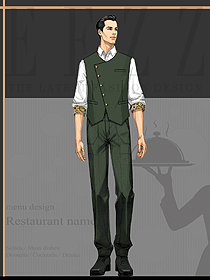 國(guó)外酒店餐廳Waitress uniform設(shè)計(jì)圖片