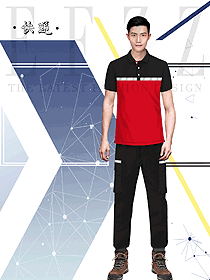 快遞物業(yè)工作人員夏季T恤制服定制設計款