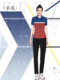 防衛施工polo領反光T恤短袖制服定制設計