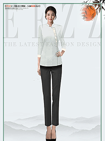 酒店中餐廳秋冬裝新款員工制服設計圖