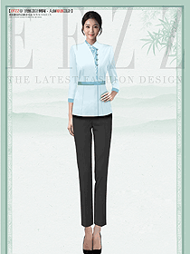 星級酒店餐飲女服務員秋冬款原創設計工作服