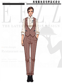 主題游樂園餐廳女服務生工作服定制款