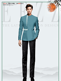高檔酒店服務員工作服男款秋季制服工裝設計圖