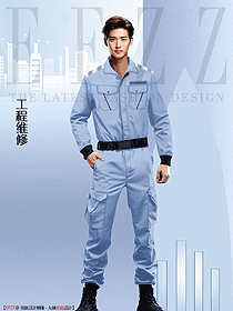 汽車4S店維修接待員工連體反光工作服春秋款設計作品