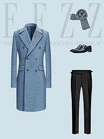 男士大衣中長款英倫風(fēng)高級(jí)感秋冬季職業(yè)男裝