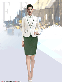 夏季海洋風-波多黎各海濱酒店-酒店前臺服務人員職業(yè)裝定制