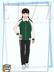 純棉帶扣拉鏈棒球服印Logo學校班服幼兒園園服定制設計