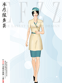高端水療會所按摩服務(wù)員制服設(shè)計圖