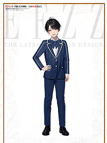 校園西裝班服中小學生校服手繪服裝設計圖