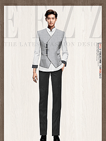傳統(tǒng)酒店中餐廳服務(wù)員男裝款定制設(shè)計案例