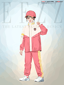 中小學(xué)生校服班服沖鋒衣三件套定制設(shè)計(jì)圖