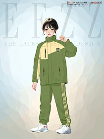 兒童沖鋒衣學(xué)校學(xué)生服套裝定制手繪設(shè)計圖