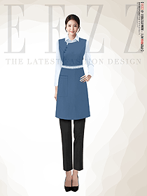 夏季江南水鄉風格中式餐飲餐廳女服務員服裝設計圖