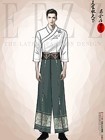 中原區域復古民族特色餐廳員工制服定制設計