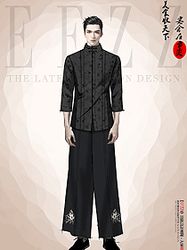 江南水鄉(xiāng)風(fēng)格中式餐飲服務(wù)員服裝設(shè)計圖