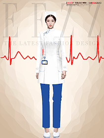 護士服白大褂醫生師長袖工作服繡花定制