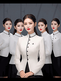 愛(ài)琴海風(fēng)情星級(jí)酒店大堂服務(wù)員工衣定制欣賞