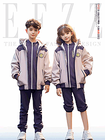 國際學校學生校服春秋季三件套定制班服運動四件套手繪設計