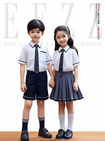 兒童合唱小學(xué)校服幼兒園服學(xué)院風(fēng)詩詞朗誦禮服手繪設(shè)計(jì)圖