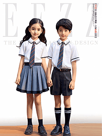 學生裝襯衣小主持人服裝定制手繪設計效果圖