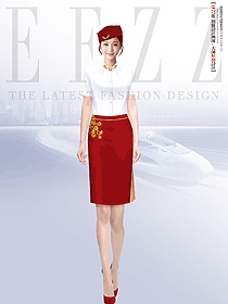 職業(yè)襯衫套裝女航空學(xué)院服裝高鐵乘務(wù)員制服定制設(shè)計(jì)