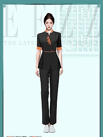 酒店中餐飲女服務生夏季工作服定制案例