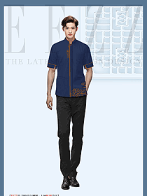 特色傳統中餐廳員工工作服定制設計圖