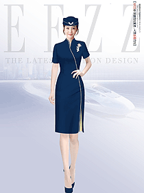 交通地勤連衣裙制服職業正裝短袖航空工作服套裝