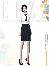 長袖女裝插袖襯衫職業裙女中長款黑色西裝包臀裙