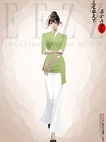 夏季酒店中式餐廳茶藝師服務員工服設計圖